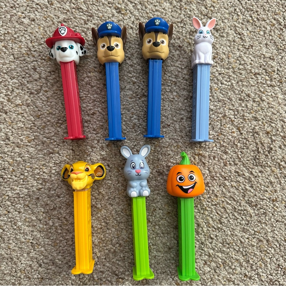 PEZ Candy Collectable Dispensers - Paw Patrol, Lion King, and holiday